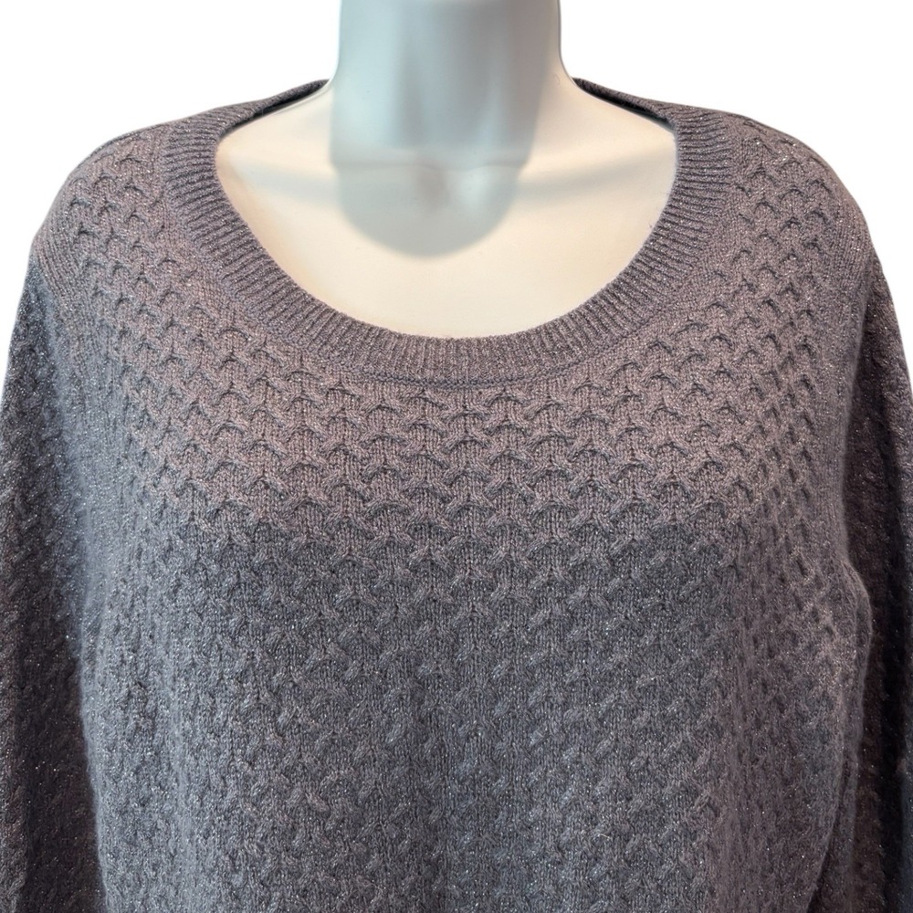LOFT Blue Shimmer Knit Sweater – Women's XL - Picture 3 of 5